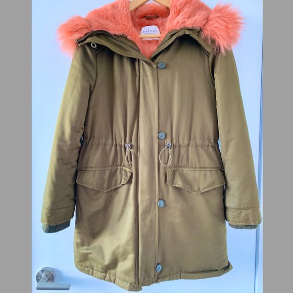 Velvet By Graham & Spencer Pink Faux Fur Parka - Picture 6 of 6